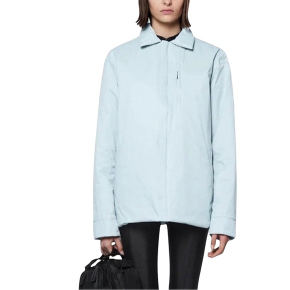 Rains Fuse Overshirt Jacket Sky Blue Size S | Lightweight Insulated Rare - Picture 1 of 9